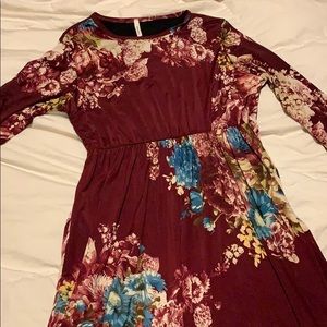LIKE NEW Maroon Floor Length Dress XXL